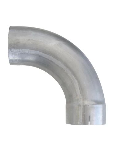 (BULK) ALUMINUM 90 EXHAUST 5" EXPANDED ELBOW, 5" I.DIA., 5" O.DIA. - 12" X 12"