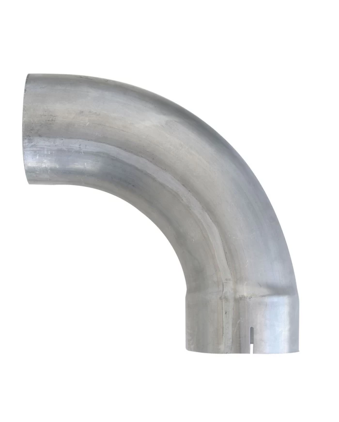 (BULK) ALUMINUM 90 EXHAUST 5" EXPANDED ELBOW, 5" I.DIA., 5" O.DIA. - 12" X 12"