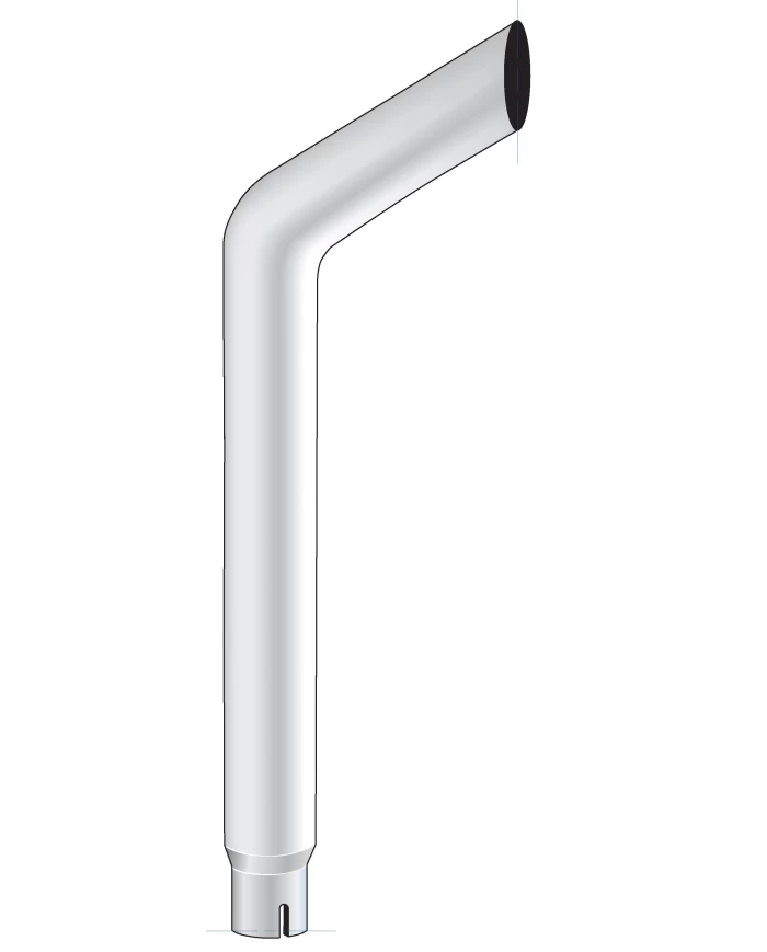 (BULK) BULL HORN EXHAUST, REDUCING 7"-5" I.DIA., BOTTOM, 108" L (BULK) BULL HORN EXHAUST, REDUCING 7"-5" I.DIA., BOTTOM, 108" L