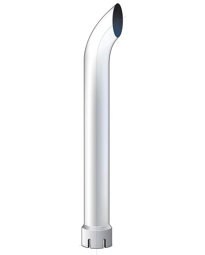 (BULK) CURVED EXHAUST, 6" DIA., BOTTOM, 60" L (BULK) CURVED EXHAUST, 6" DIA., BOTTOM, 60" L