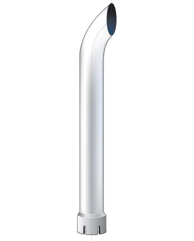 (BULK) CURVED EXHAUST, 6" DIA., EXPANDED BOTTOM, 108" L (BULK) CURVED EXHAUST, 6" DIA., EXPANDED BOTTOM, 108" L
