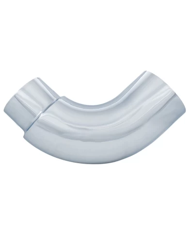 (BULK) CHROME 90 ANGLED EXPENDED ELBOW, 6" O.DIA., 5" O.DIA. - 13" X 13" DIAMETER