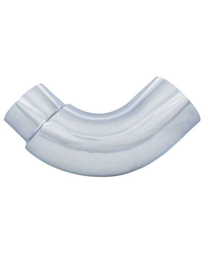 (BULK) CHROME 90 ANGLED EXPENDED ELBOW, 6" O.DIA., 5" O.DIA. - 13" X 13" DIAMETER