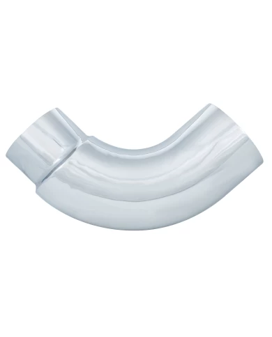 (BULK) CHROME 90 ANGLED EXPENDED ELBOW, 7" O.DIA., 5" O.DIA. - 16" X 16" DIAMETER