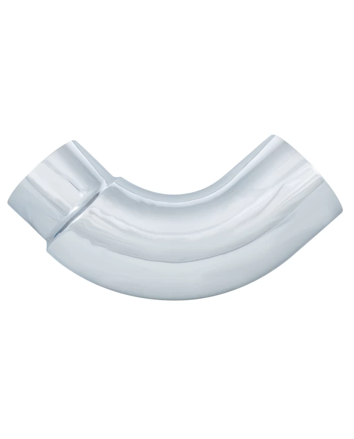 (BULK) CHROME 90 ANGLED EXPENDED ELBOW, 7" O.DIA., 5" O.DIA. - 16" X 16" DIAMETER