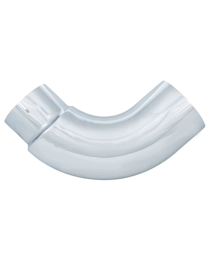 (BULK) CHROME 90 ANGLED EXPENDED ELBOW, 7" O.DIA., 5" O.DIA. - 24" X 24" DIAMETER