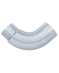 (BULK) CHROME 90 ANGLED EXPENDED ELBOW, 6" O.DIA., 5" I.DIA. - 13" X 13" DIAMETER