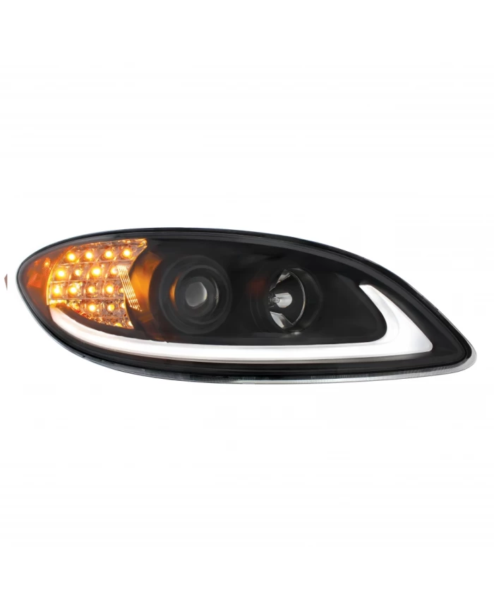 UP31178 - Black Projection Headlight With LED Turn Signal & Light Bar For 2006-2017 International Prostar - Passenger UP31178 - Black Projection Headlight With LED Turn Signal & Light Bar For 2006-2017 International Prostar - Passenger