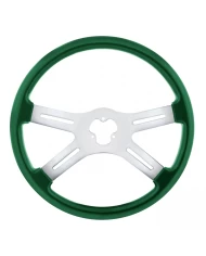 UP88278 - 18" Vibrant Color 4 Spoke Steering Wheel - Emerald Green