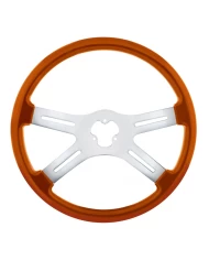 UP88279 - 18" Vibrant Color 4 Spoke Steering Wheel - Cadmium Orange