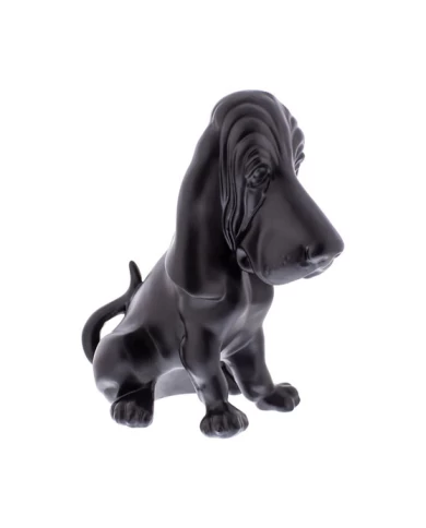 UP72053 - Matte Black Bassett Hound Ornament