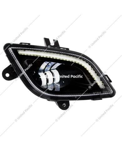 UP32831-34 LED Black Fog Light With LED Light Bar For 2018-2022 Freightliner Cascadia - Passenger UP32831-34 LED Black Fog Light With LED Light Bar For 2018-2022 Freightliner Cascadia - Passenger