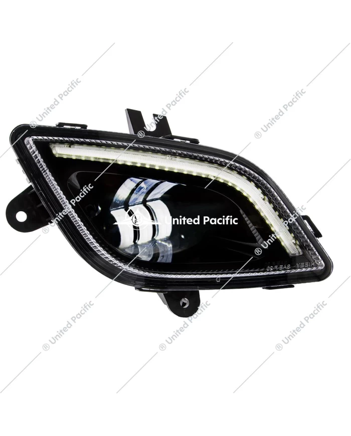 UP32831-34 LED Black Fog Light With LED Light Bar For 2018-2022 Freightliner Cascadia - Passenger