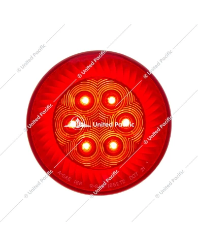 UP39214 - 16 LED 4" Round Turbine Light (Stop, Turn & Tail) - Red LED/Red Lens UP39214 - 16 LED 4" Round Turbine Light (Stop, Turn & Tail) - Red LED/Red Lens