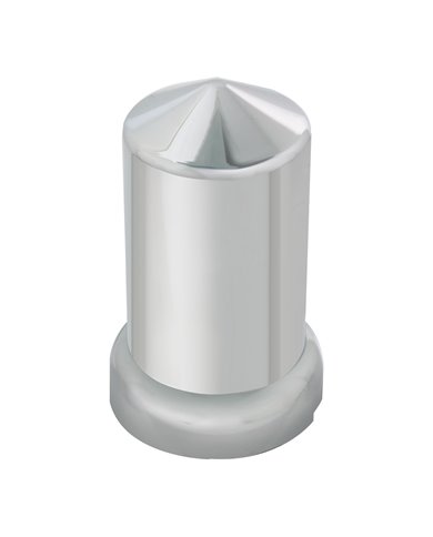CR. PLASTIC POINTED NUT COVER W/ FLANGE 33 M/M X 3-1/8" CR. PLASTIC POINTED NUT COVER W/ FLANGE 33 M/M X 3-1/8"