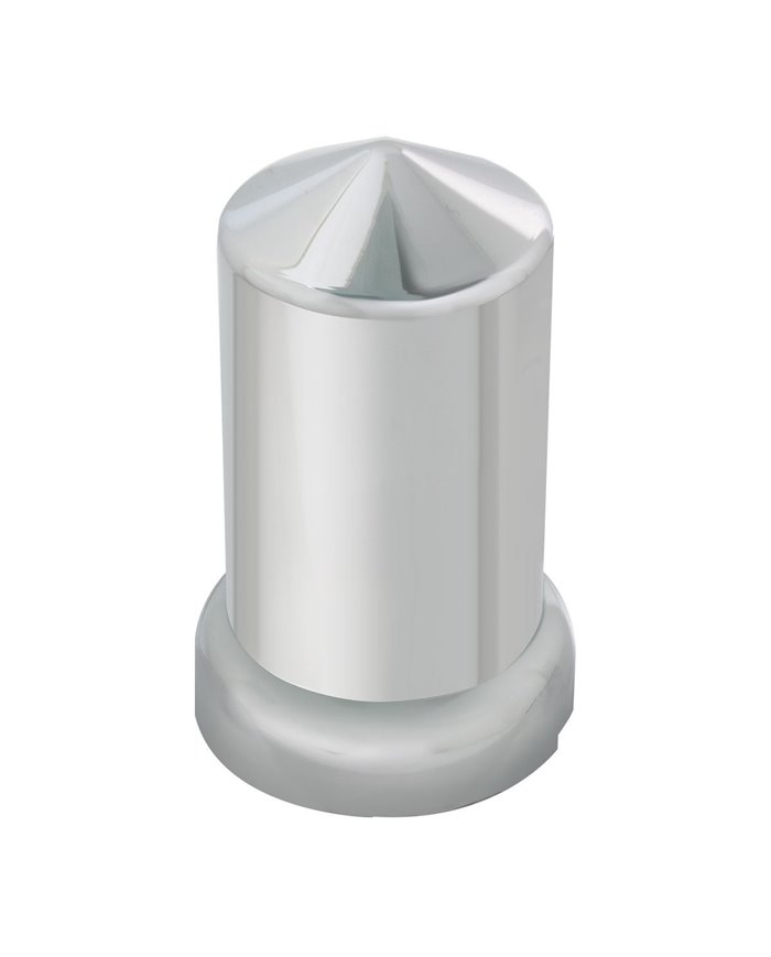 CR. PLASTIC POINTED NUT COVER W/ FLANGE 33 M/M X 3-1/8"