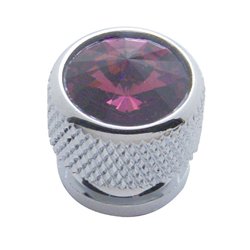 UP23911-Chrome Bolt Head With Purple Crystal (Card of 4)