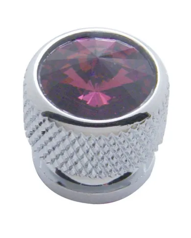 UP23911-Chrome Bolt Head With Purple Crystal (Card of 4)