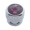 UP23911-Chrome Bolt Head With Purple Crystal (Card of 4)