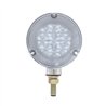 UP37084-54 LED Single Stud Double Face GloLight (Turn Signal) - Amber & Red LED/Clear Lens