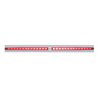 UP37105-Chrome Top Mud Flap Plate With Two 14 LED 24" Light Bars - Red LED/Red Lens (Each)