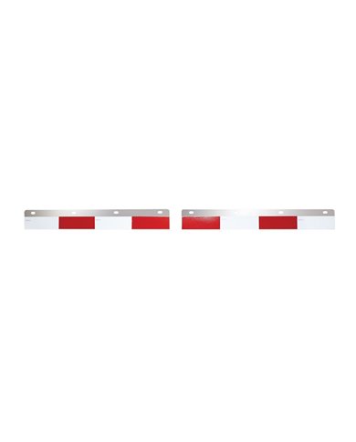 ALUM. STRAIGHT MUD FLAP STRIP W/6" DOT-C2 TAPE, W/R/W/R ALUM. STRAIGHT MUD FLAP STRIP W/6" DOT-C2 TAPE, W/R/W/R