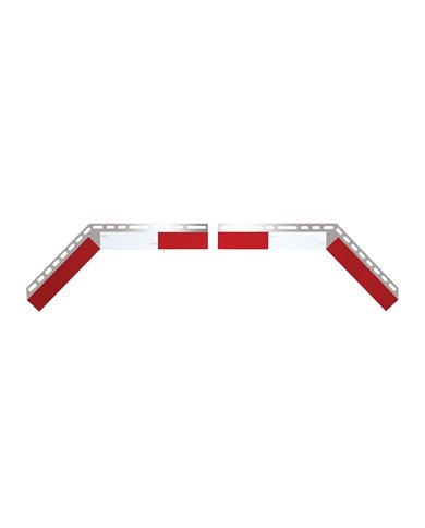 ALUM. ANGLED MUD FLAP STRIP W/ 6" DOT-C2 TAPE, RED/WHITE/RED ALUM. ANGLED MUD FLAP STRIP W/ 6" DOT-C2 TAPE, RED/WHITE/RED