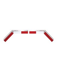 ALUM. ANGLED MUD FLAP STRIP W/ 6" DOT-C2 TAPE, RED/WHITE/RED ALUM. ANGLED MUD FLAP STRIP W/ 6" DOT-C2 TAPE, RED/WHITE/RED