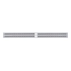 UP37111-Chrome Top Mud Flap Plate With Four 14 LED 24" Light Bars - Red LED/Clear Lens (Each)