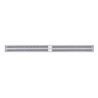 UP37111-Chrome Top Mud Flap Plate With Four 14 LED 24" Light Bars - Red LED/Clear Lens (Each)