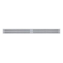 UP37114-Chrome Top Mud Flap Plate With Four 19 LED 24" Reflector Light Bars - Red LED/Clear Lens (Each)
