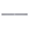 UP37114-Chrome Top Mud Flap Plate With Four 19 LED 24" Reflector Light Bars - Red LED/Clear Lens (Each)