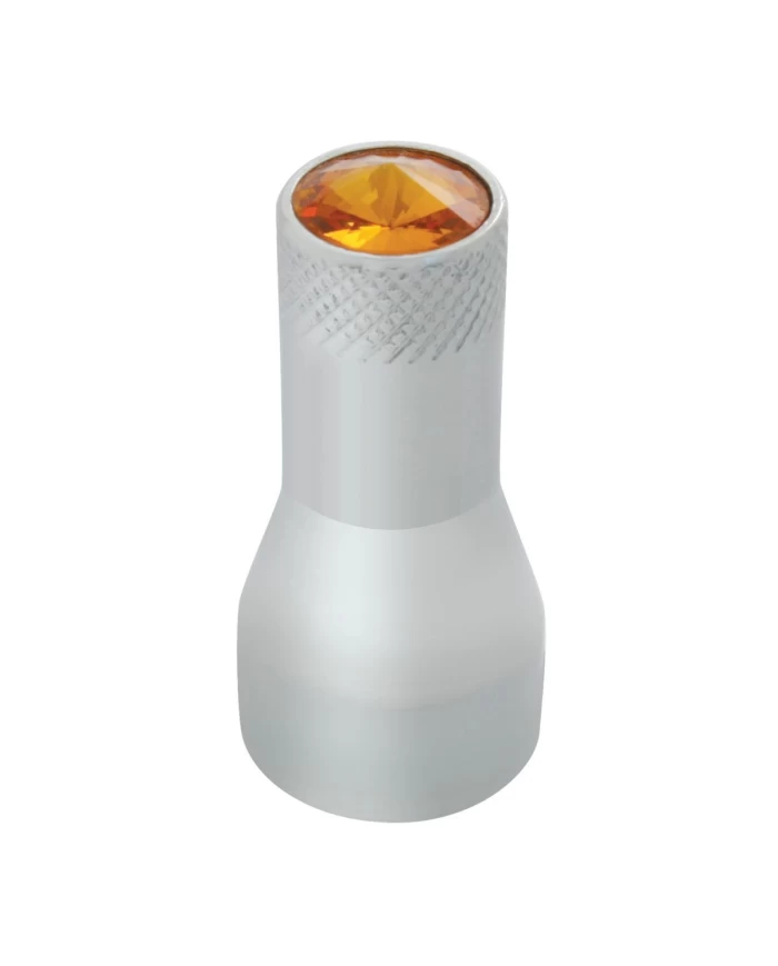 CR. ALUM. VALVE STEM COVER W/ AM CRYSTAL FOR RUBBER STEMS