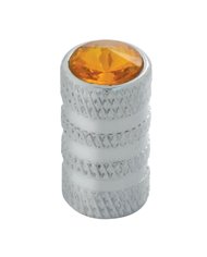 CR. TUBULAR VALVE STEM COVER W/AMBER PLASTIC JEWEL CR. TUBULAR VALVE STEM COVER W/AMBER PLASTIC JEWEL