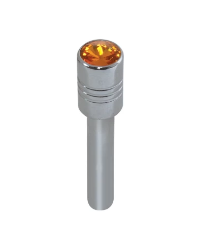 CR. ALUM. DOOR KNOB W/AMBER CRYSTAL CR. ALUM. DOOR KNOB W/AMBER CRYSTAL