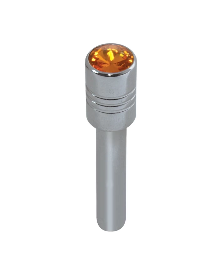 CR. ALUM. DOOR KNOB W/AMBER CRYSTAL CR. ALUM. DOOR KNOB W/AMBER CRYSTAL