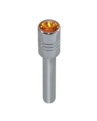 CR. ALUM. DOOR KNOB W/AMBER CRYSTAL CR. ALUM. DOOR KNOB W/AMBER CRYSTAL