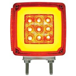UP37125-53 LED Double Stud Double Face GloLight With Side Marker (Turn Signal) Passenger - Amber & Red LED/Amber & Red