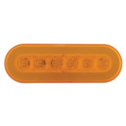 UP37129-22 LED 6" Oval GloLight (Turn Signal) - Amber LED/Amber Lens