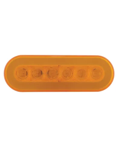 UP37129-22 LED 6" Oval GloLight (Turn Signal) - Amber LED/Amber Lens