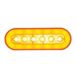 UP37129-22 LED 6" Oval GloLight (Turn Signal) - Amber LED/Amber Lens