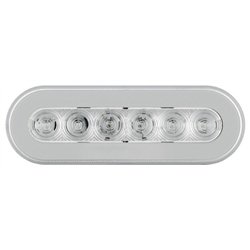 UP37131-22 LED 6" Oval GloLight (Turn Signal) - Amber LED/Clear Lens