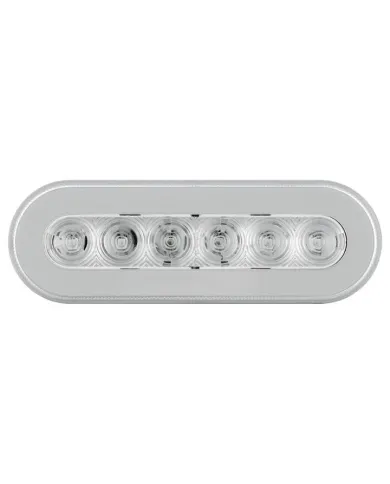 UP37131-22 LED 6" Oval GloLight (Turn Signal) - Amber LED/Clear Lens