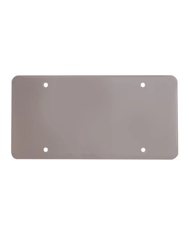 SMOKE COLOR PLASTIC LICENSE PLATE PROTECTOR, FLAT SMOKE COLOR PLASTIC LICENSE PLATE PROTECTOR, FLAT