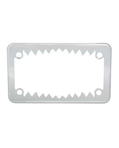 CR. SHARK TEETH MOTORCYCLE LIC. PLATE FRAME CR. SHARK TEETH MOTORCYCLE LIC. PLATE FRAME