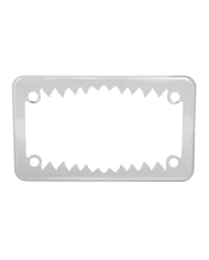 CR. SHARK TEETH MOTORCYCLE LIC. PLATE FRAME