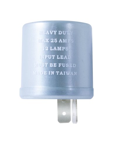 ROUND ELECTRONIC FLASHER, 2PIN 12V, 25AMP ROUND ELECTRONIC FLASHER, 2PIN 12V, 25AMP