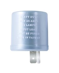 ROUND ELECTRONIC FLASHER, 2PIN 12V, 25AMP