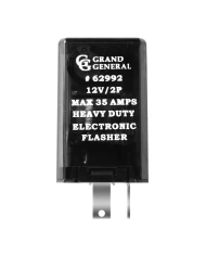 RECT. HEAVY DUTY ELECTRONIC FLASHER 2PIN, 12V, 35AMP RECT. HEAVY DUTY ELECTRONIC FLASHER 2PIN, 12V, 35AMP