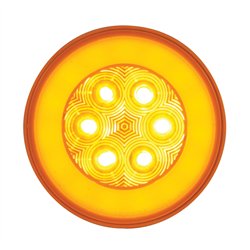 UP37133-21 LED 4" GloLight (Turn Signal) - Amber LED/Amber Lens